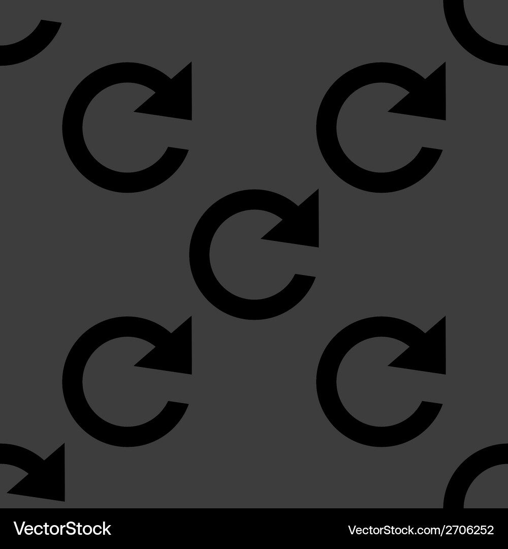 Arrow update web icon flat design seamless pattern Vector Image