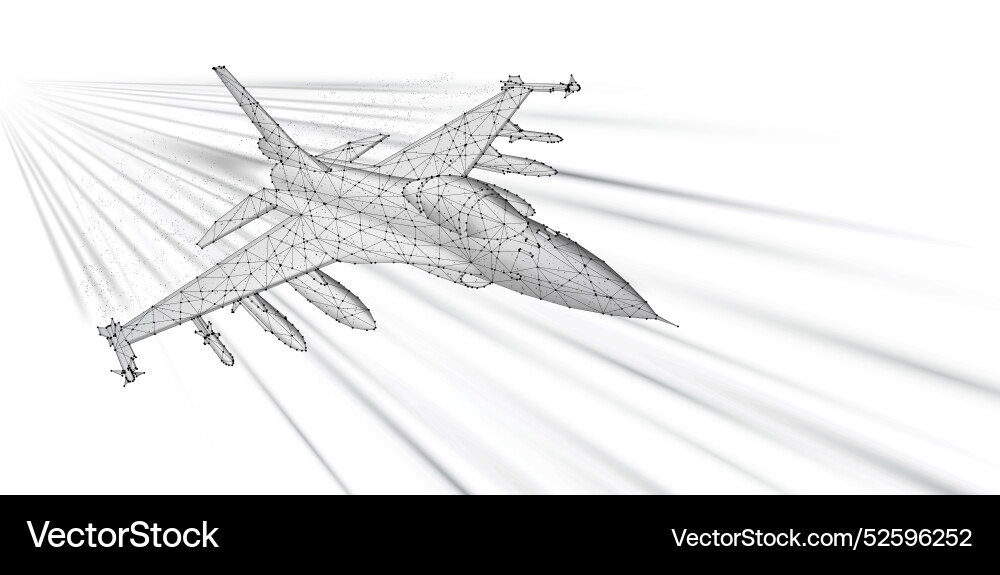Fighter jet military aircraft aerospace Royalty Free Vector