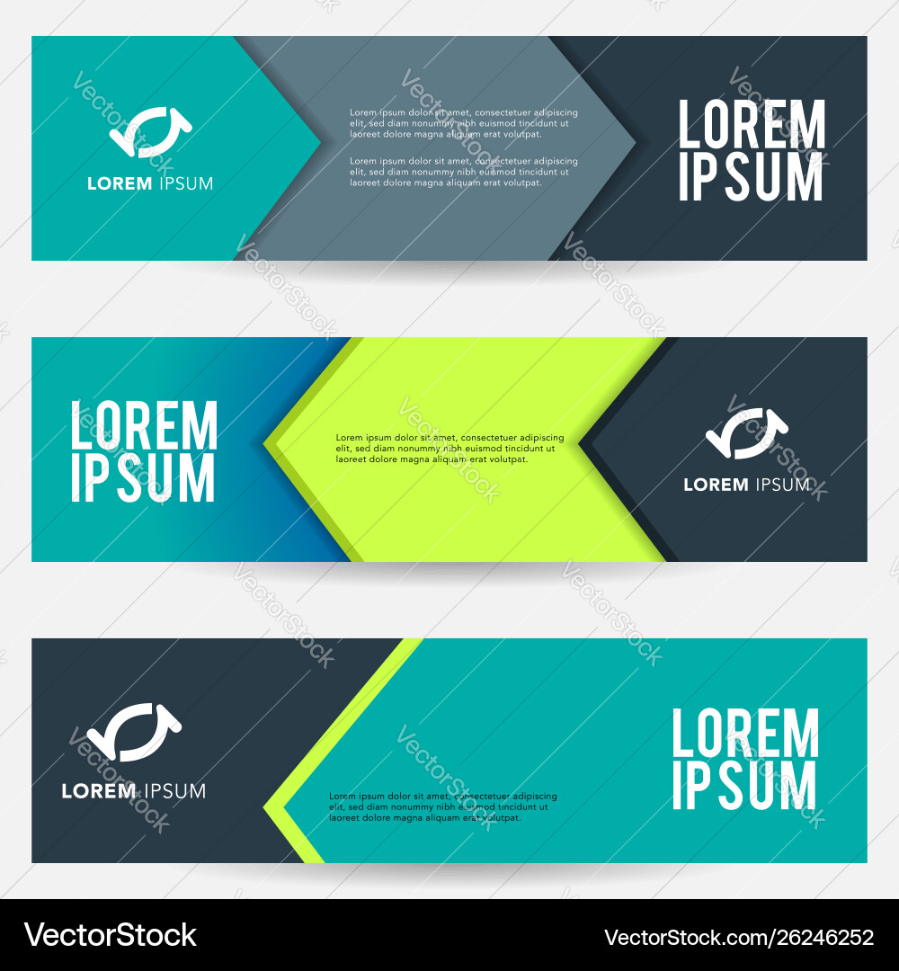 Geometric Banner Template - Abstract Vector Image