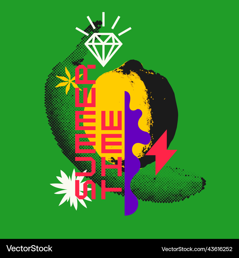 Graphics in a modern style with geometric Vector Image