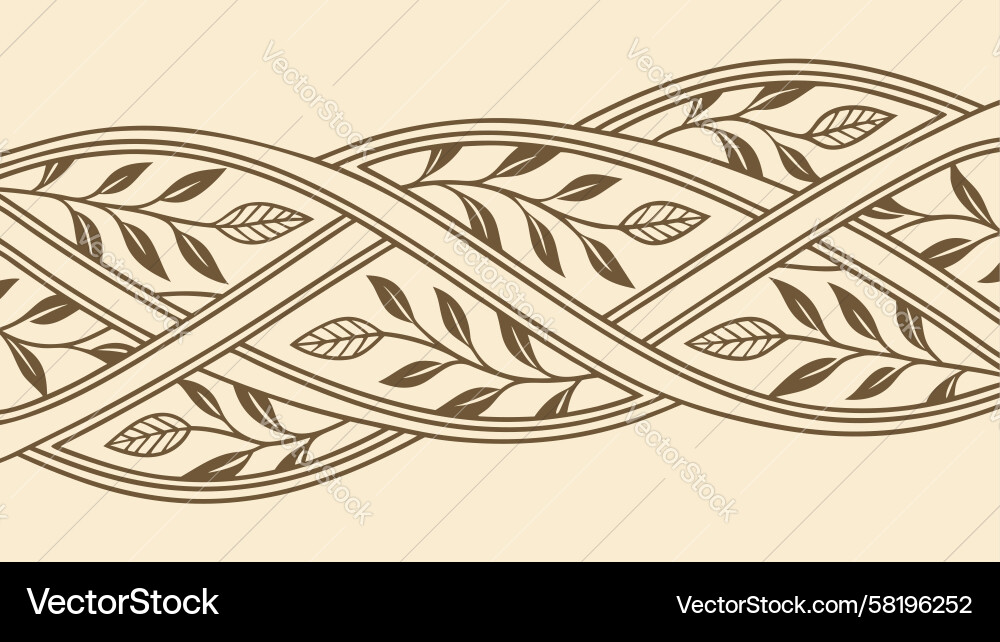 Intertwined Branch Pattern Vector Image