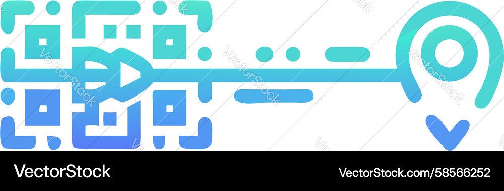 QR Code Access Key Vector Image