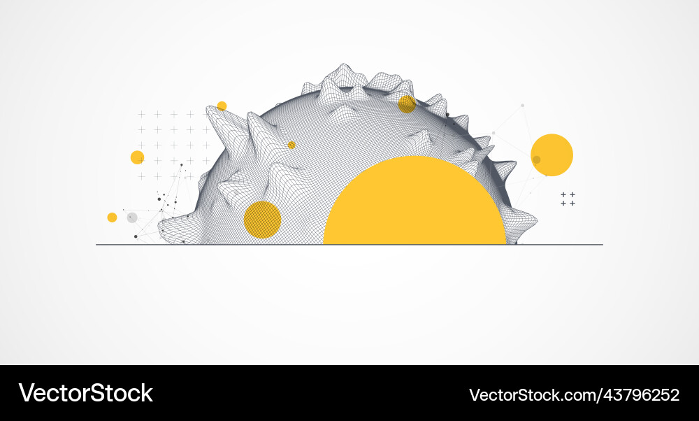 Sphere theme with connected lines in technology Sphere theme with connected lines in technology vector image