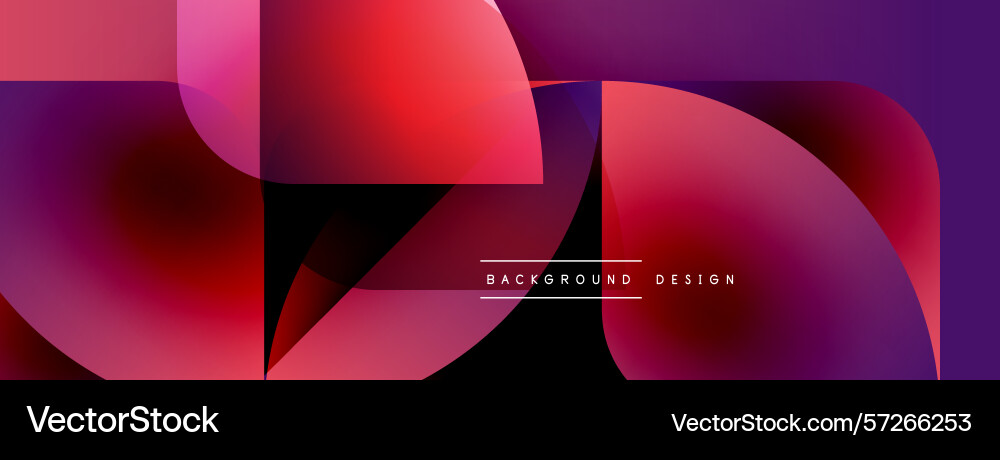 Abstract geometric shapes overlap creating Vector Image
