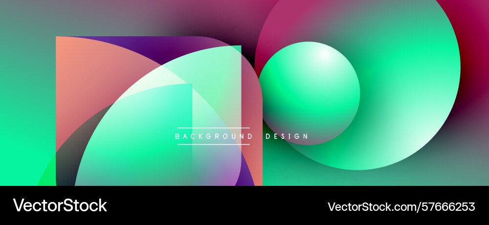 Abstract gradients overlap creating vibrant Vector Image