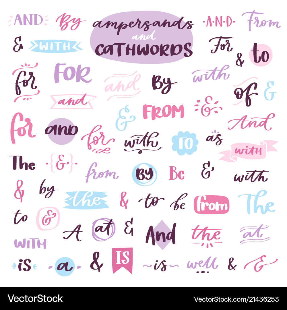 Elegant Amper & Script Lettering vector image
