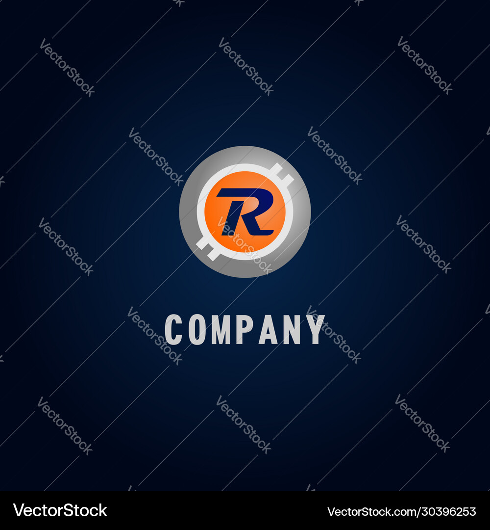 Letter r alphabetic logo design template crypto – Royalty-Free Vector |  VectorStock