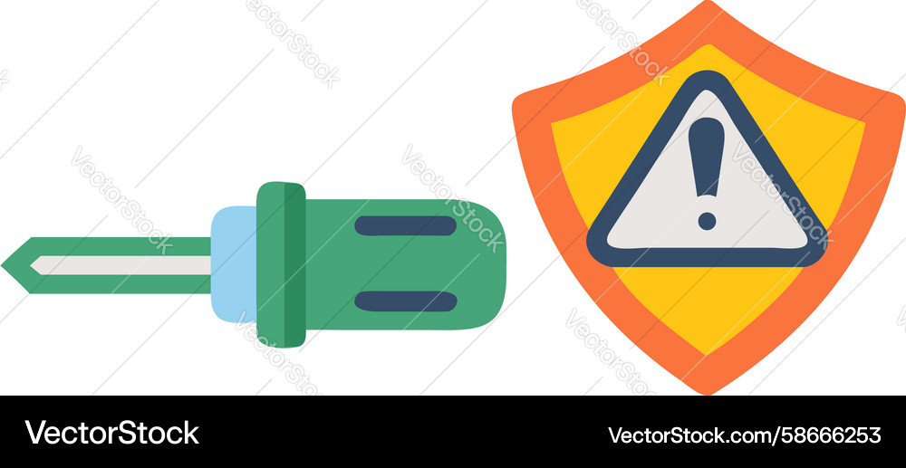 Shield with target and screwdriver for precision Vector Image