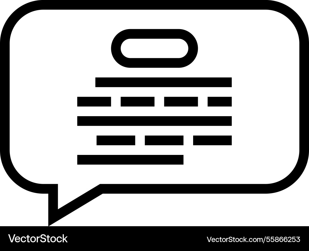 Speech bubble nlp line icon vector image