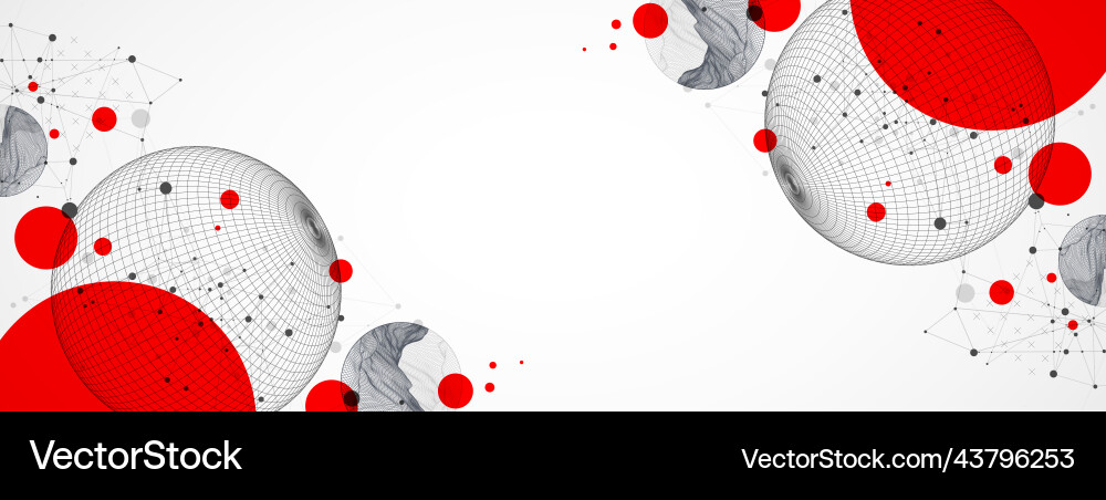 Sphere theme with connected lines in technology Sphere theme with connected lines in technology vector image