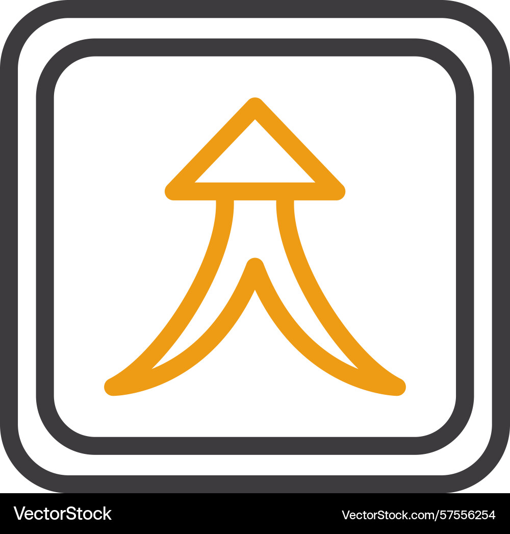 Arrow merge up two color icon Vector Image
