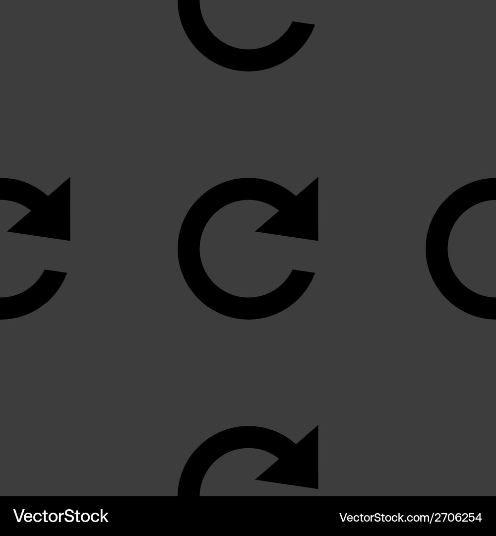Arrow update web icon flat design seamless pattern Vector Image