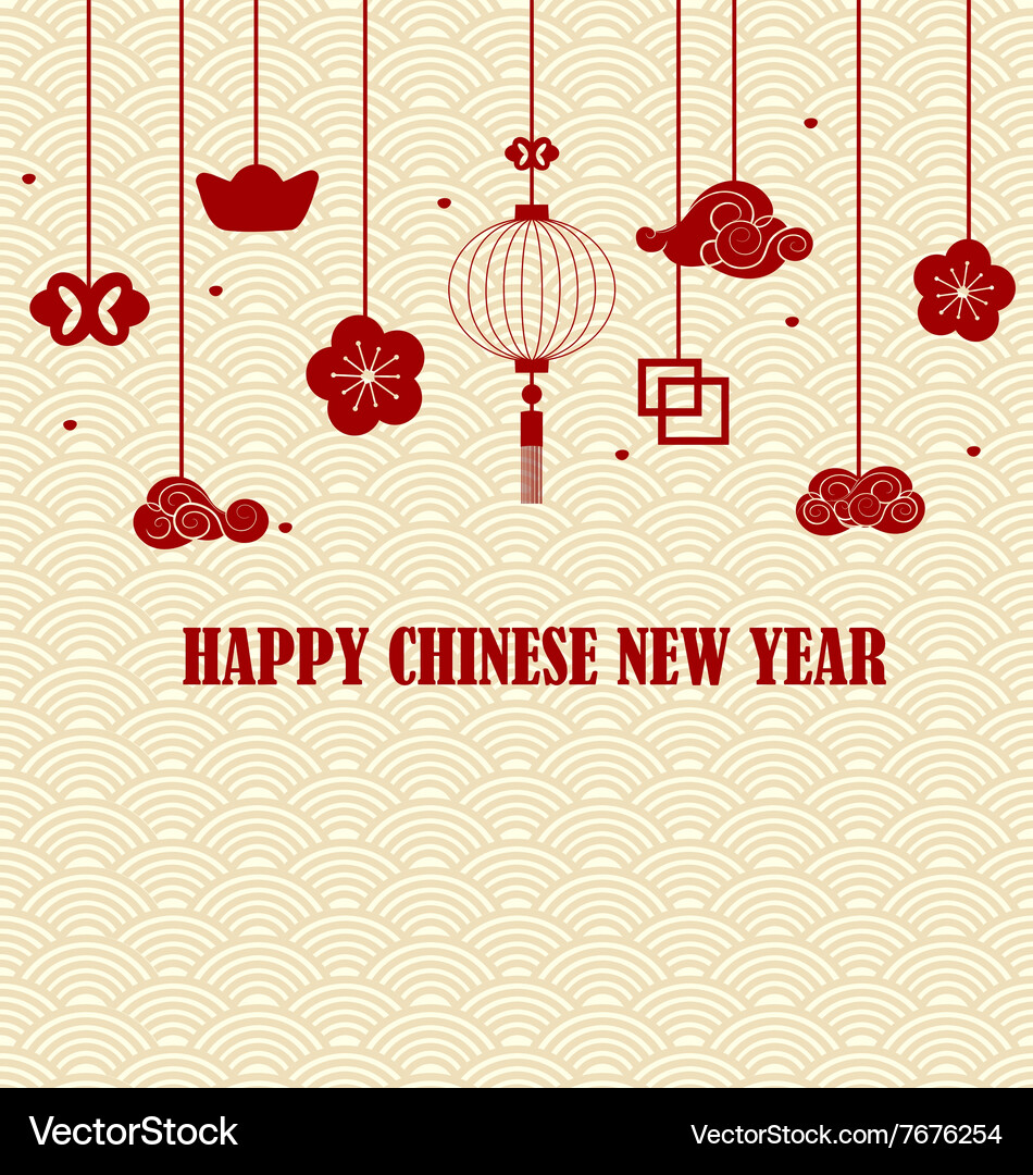 Chinese new year greeting card Vector Image