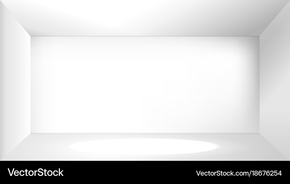 Empty white photo studio interior Royalty Free Vector Image