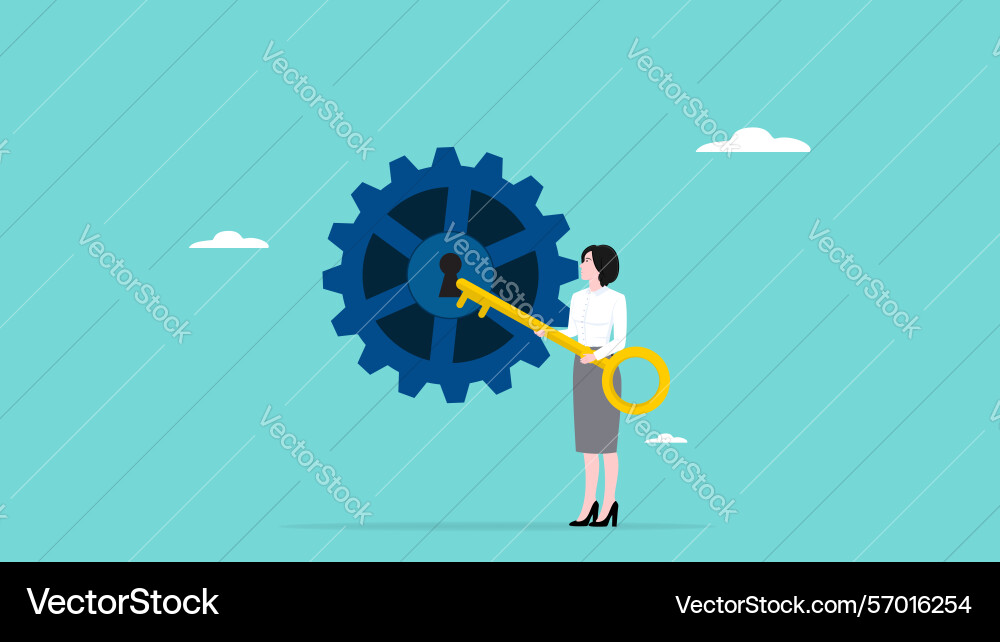 Key solution for running business projects Key solution for running business projects vector image