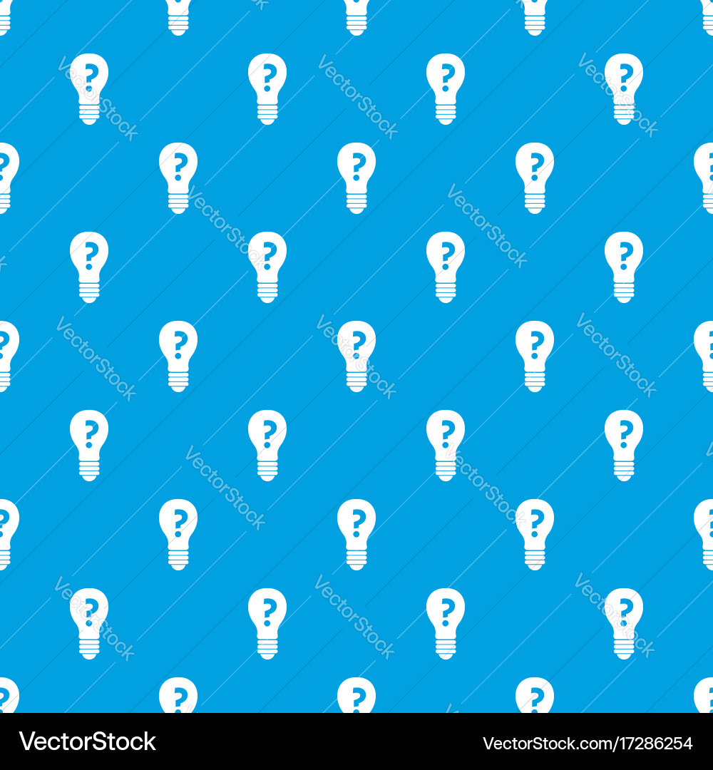 Light bulb with question mark inside pattern vector image