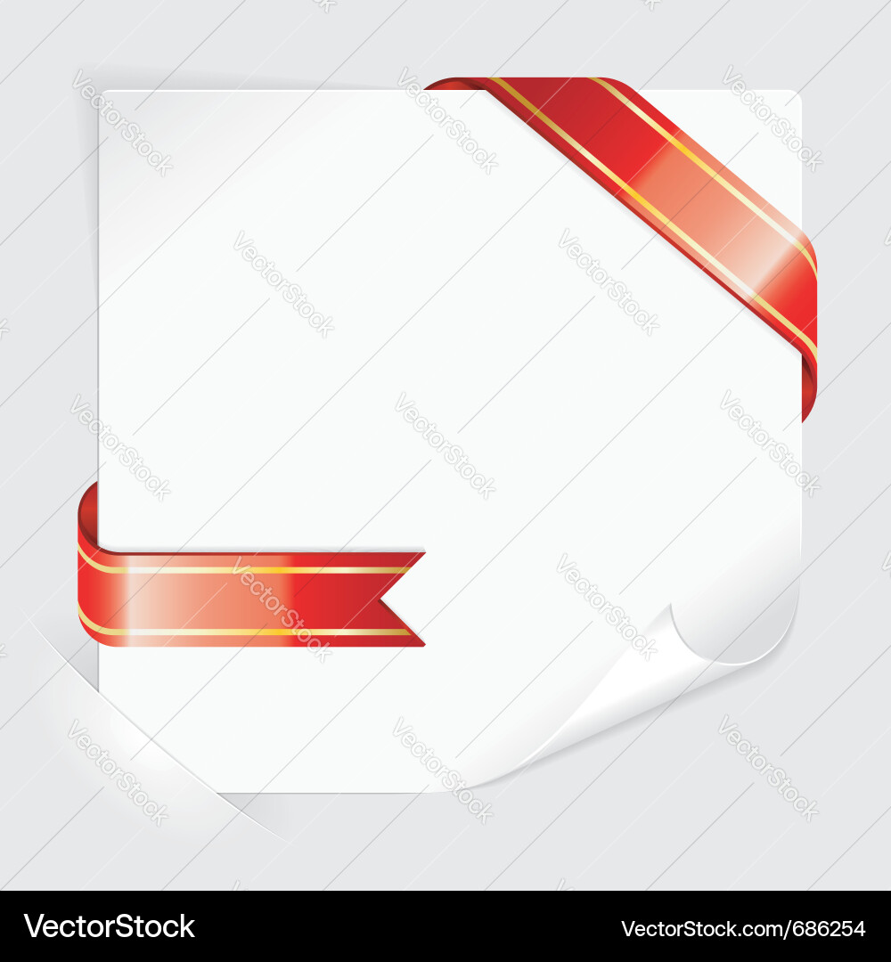 Paper Ribbon Scroll Vector Image