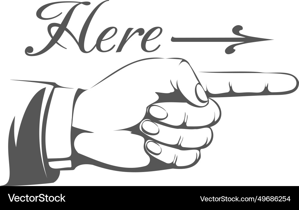Retro Direction Pointer vector image