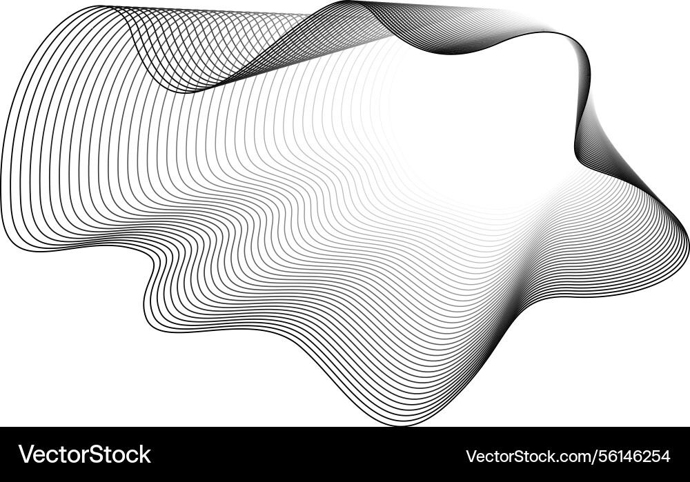 Rounded square line with blending modern vector image