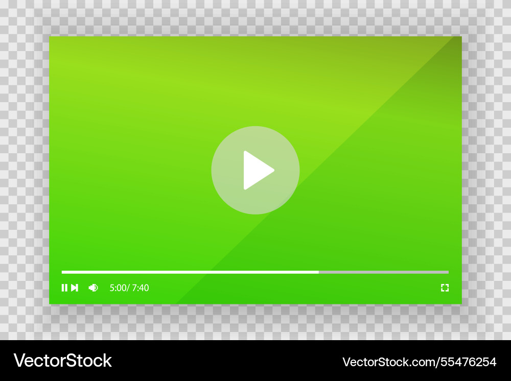 Template video player for web and mobile apps Template video player for web and mobile apps vector image