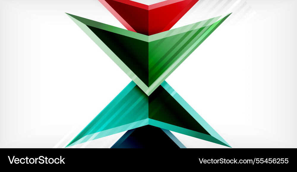 Abstract background color triangles and arrows Vector Image