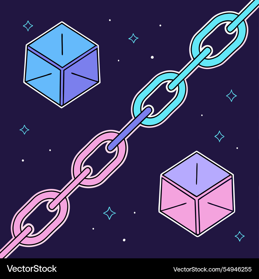Blockchain transaction graphics as repeating Blockchain transaction graphics as repeating vector image