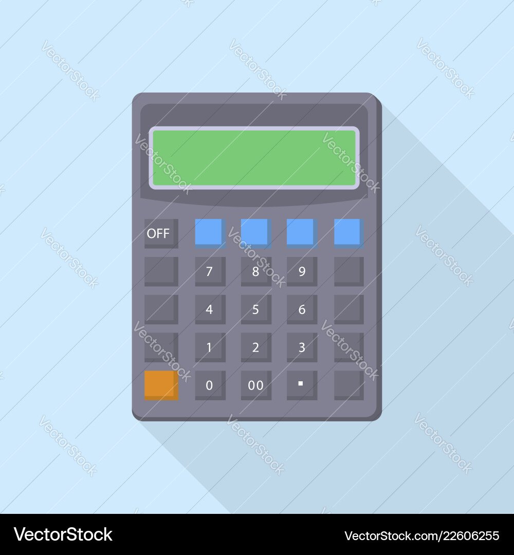 Calculator icon flat style Calculator icon flat style vector image