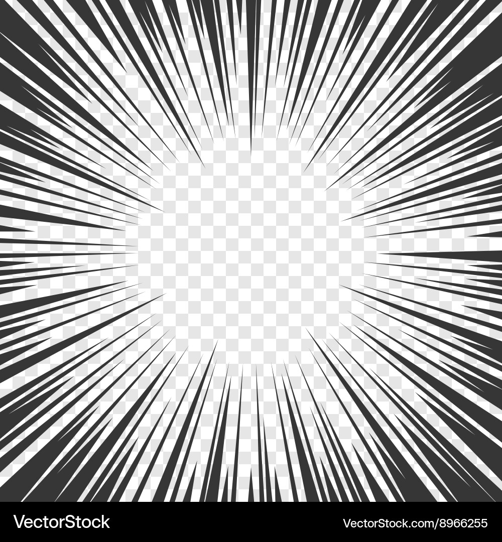 Comics radial speed lines graphic effects Vector Image