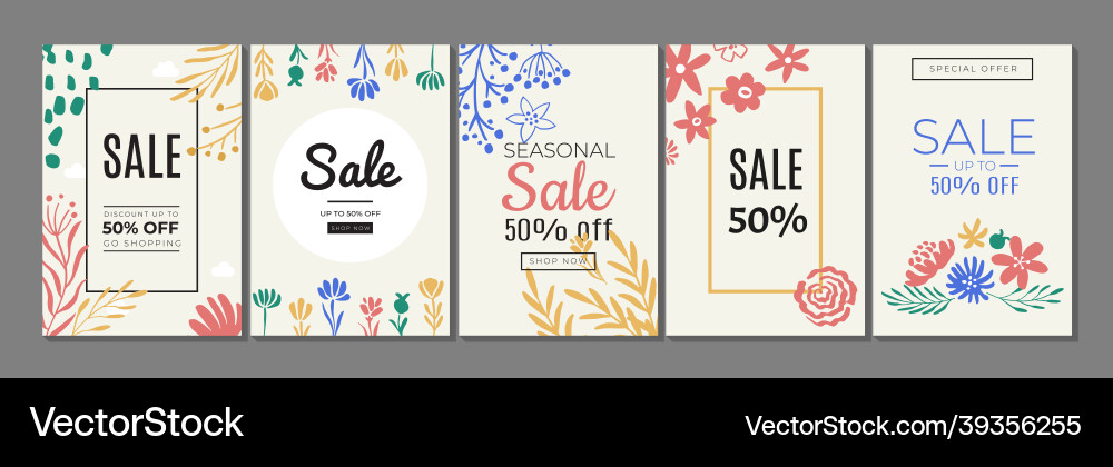 Cute sale banners abstract discount poster Cute sale banners abstract discount poster vector image