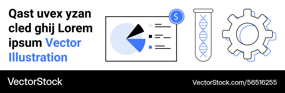 Data presentation with pie chart research flask Data presentation with pie chart research flask vector image