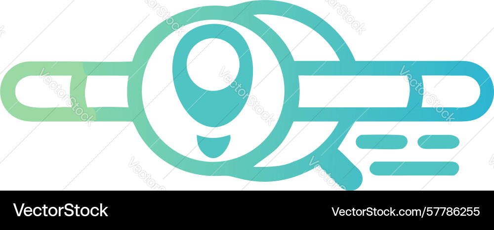 Key with location pin data lines for geo-access vector image