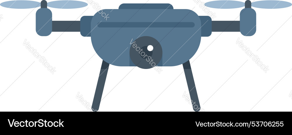 Modern quadcopter drone hovering with camera ready Modern quadcopter drone hovering with camera ready vector image