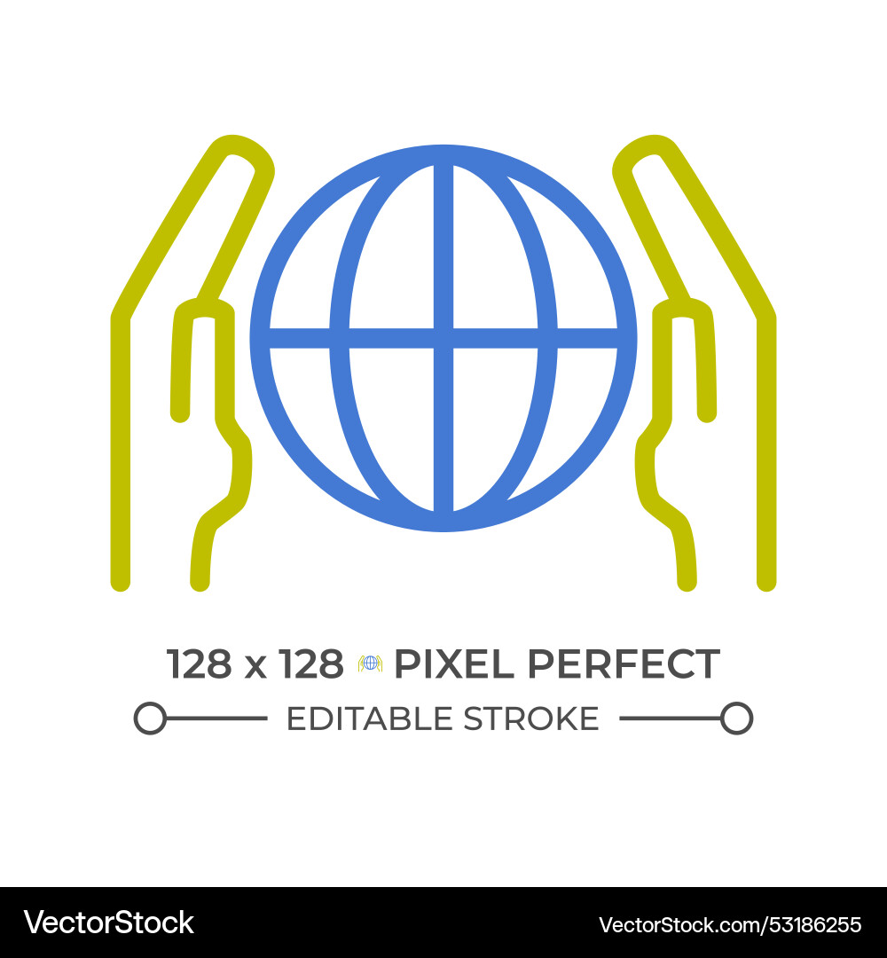 Network communication two color line icon Network communication two color line icon vector image