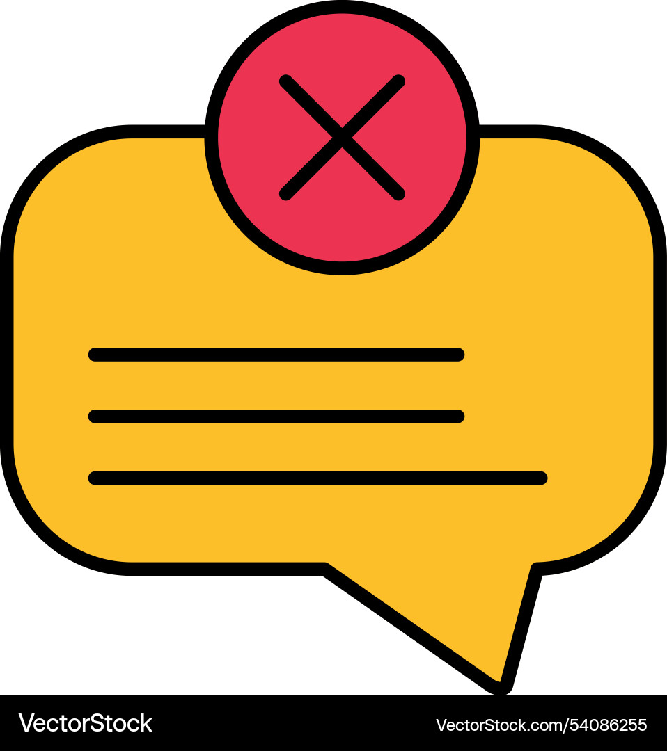 No message line filled icon design Vector Image