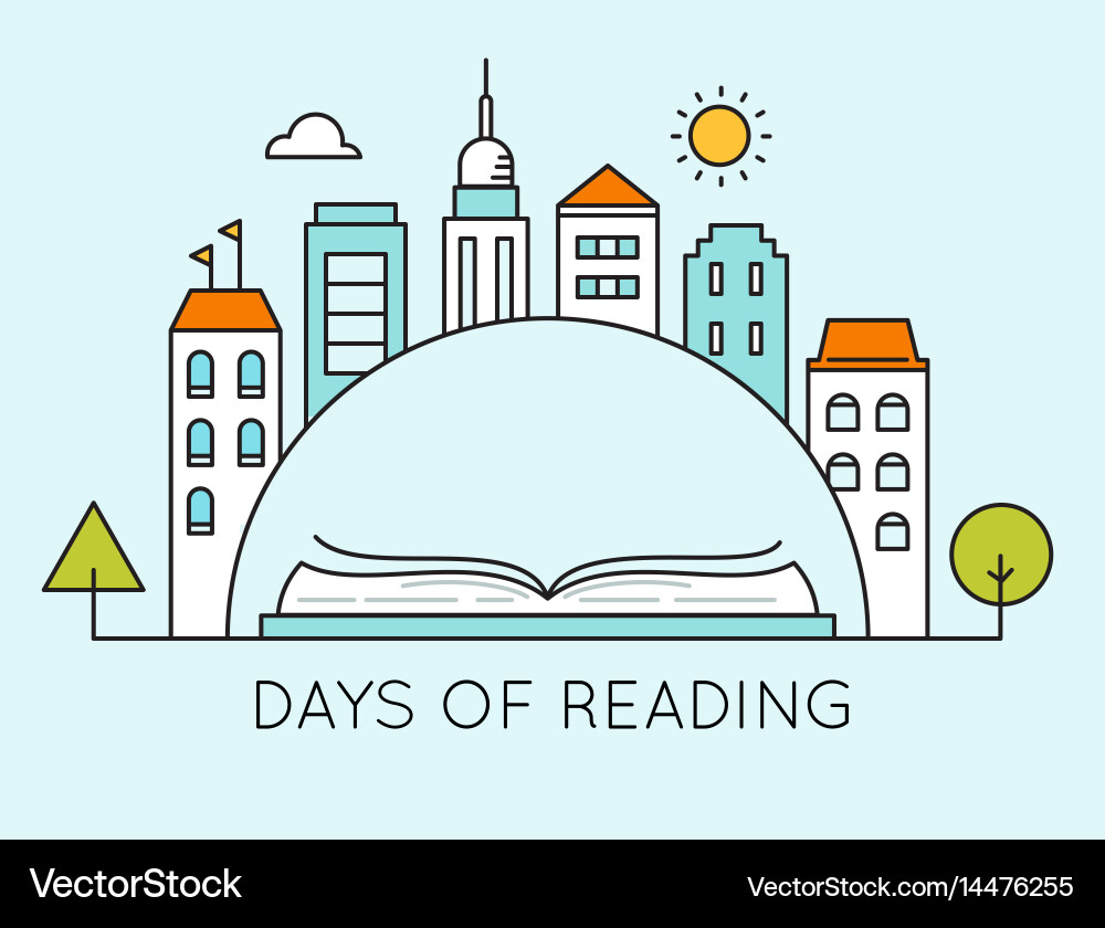 Reading Days City Sign Royalty Free Vector Image