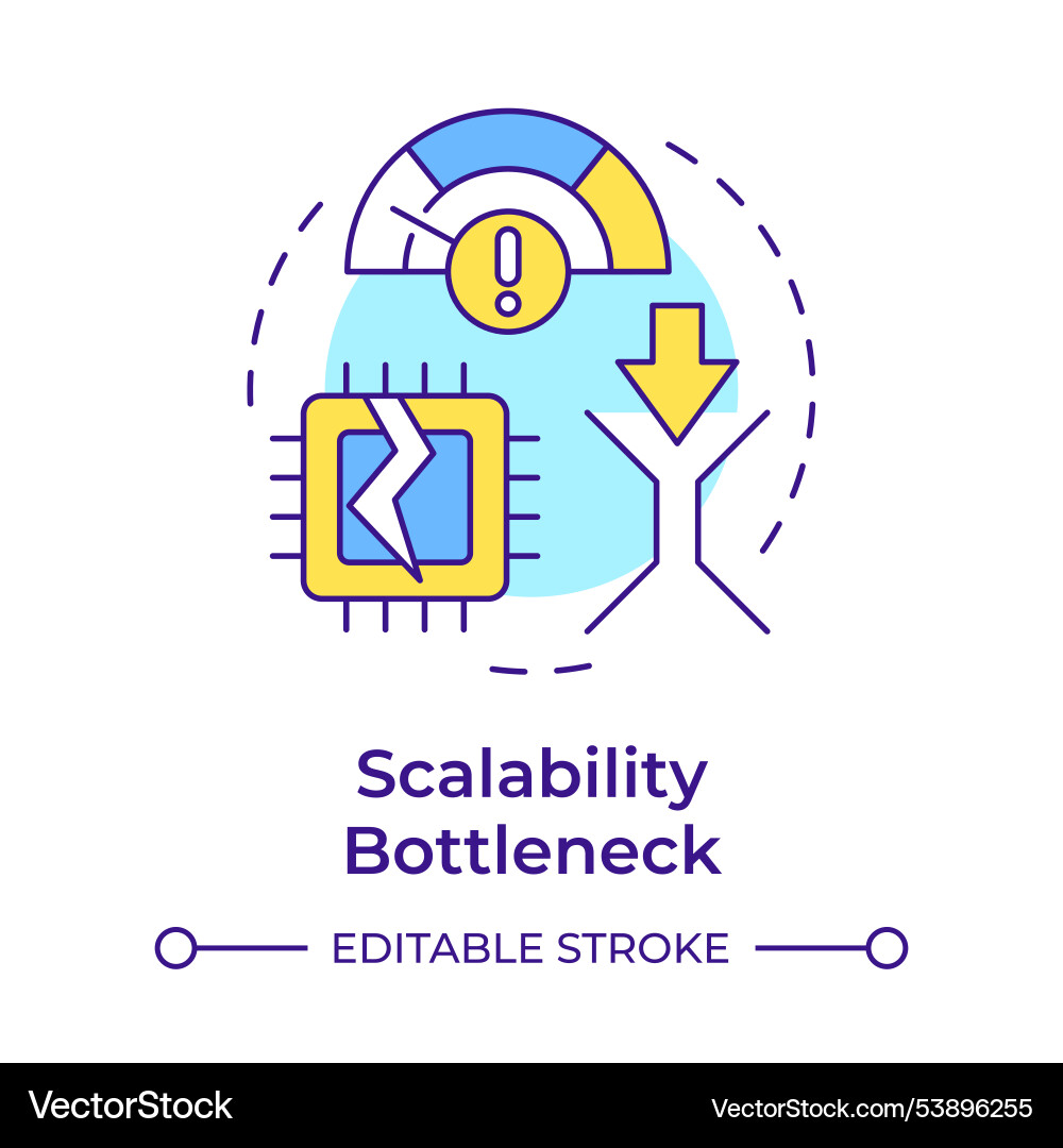 Scalability bottleneck multi color concept icon Scalability bottleneck multi color concept icon vector image