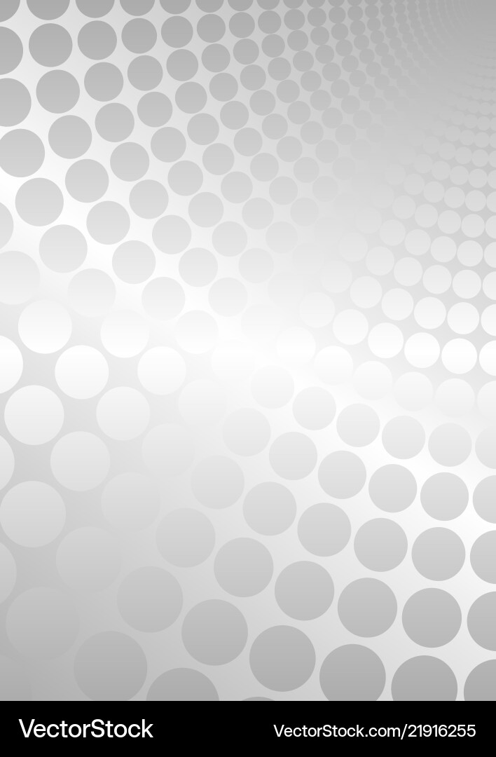 Silver background with radial dots pattern vector image
