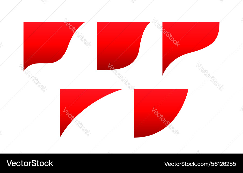 Wave shape curve red border for element graphic Wave shape curve red border for element graphic vector image