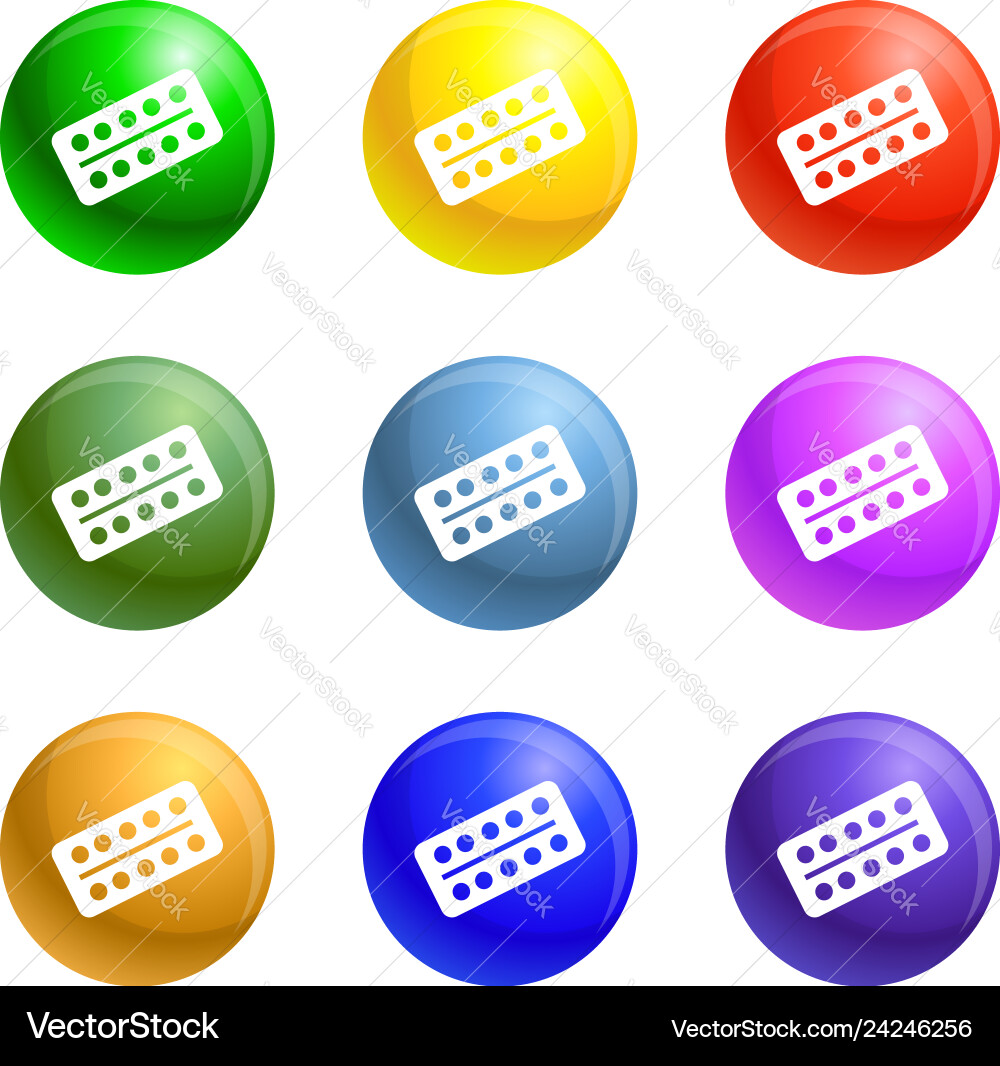Arzneimittel-Icons Set Arzneimittel-Icons Set vektorbild