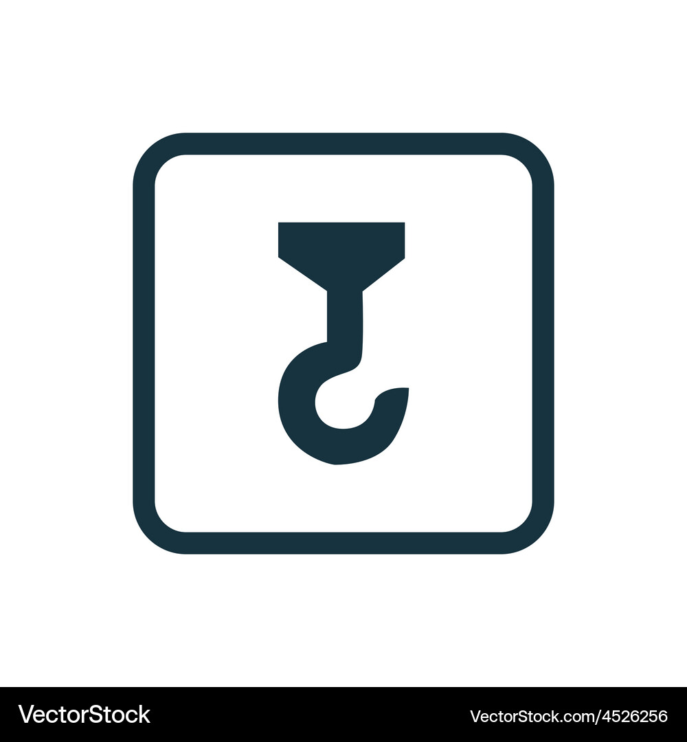 Crane icon rounded squares button Vector Image