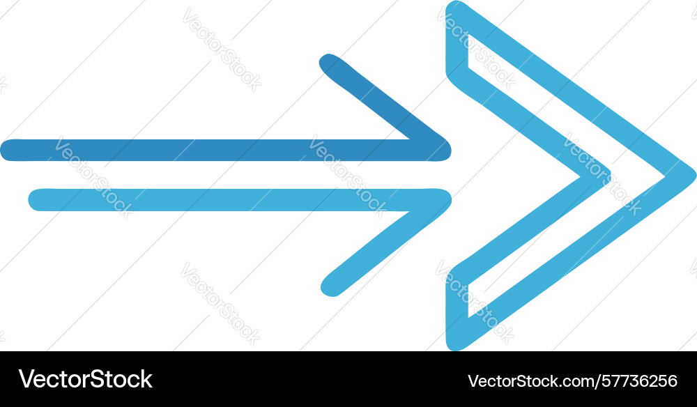 Forward and back arrows for iterative processes vector image