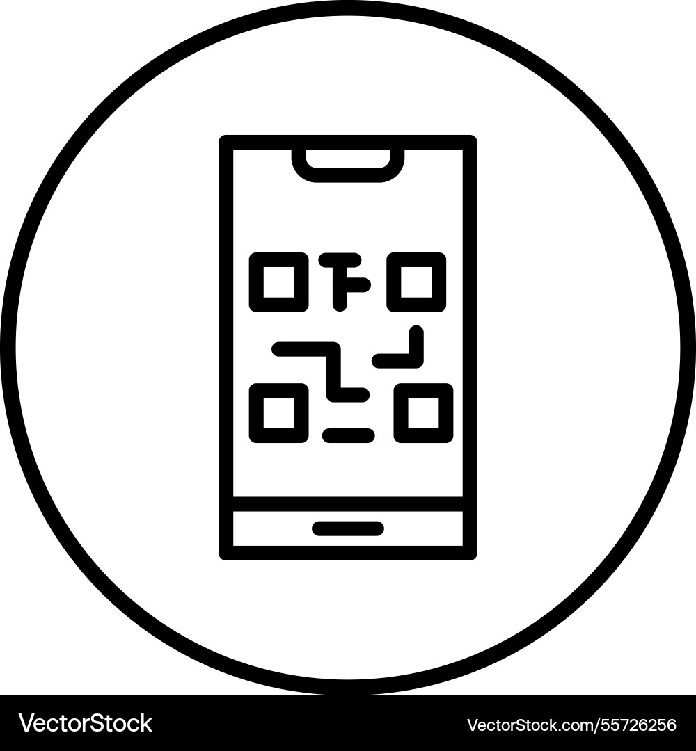 Qr code icon design vector image