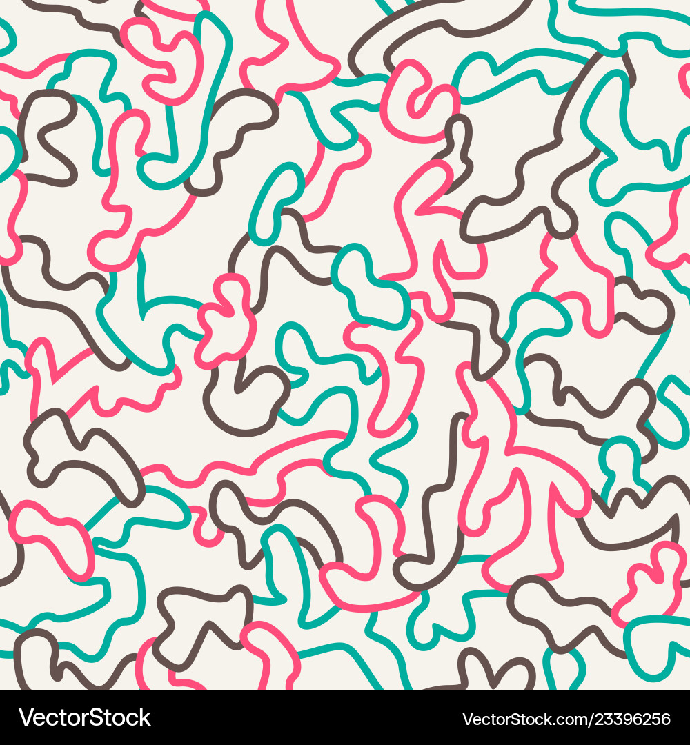 Seamless fashion pattern with curved elements Seamless fashion pattern with curved elements vector image