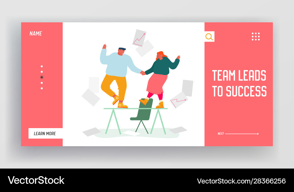 Successful project victory goal achievement Successful project victory goal achievement vector image