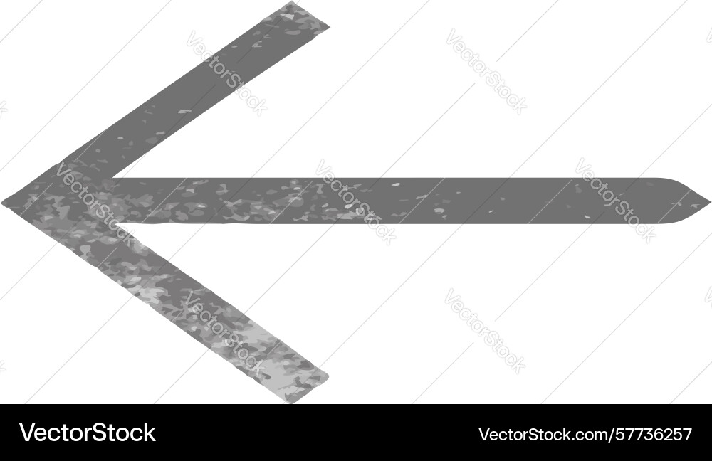 Backward pointing minimalist arrow icon design vector image