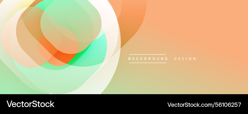 Circular abstract design with overlapping vector image