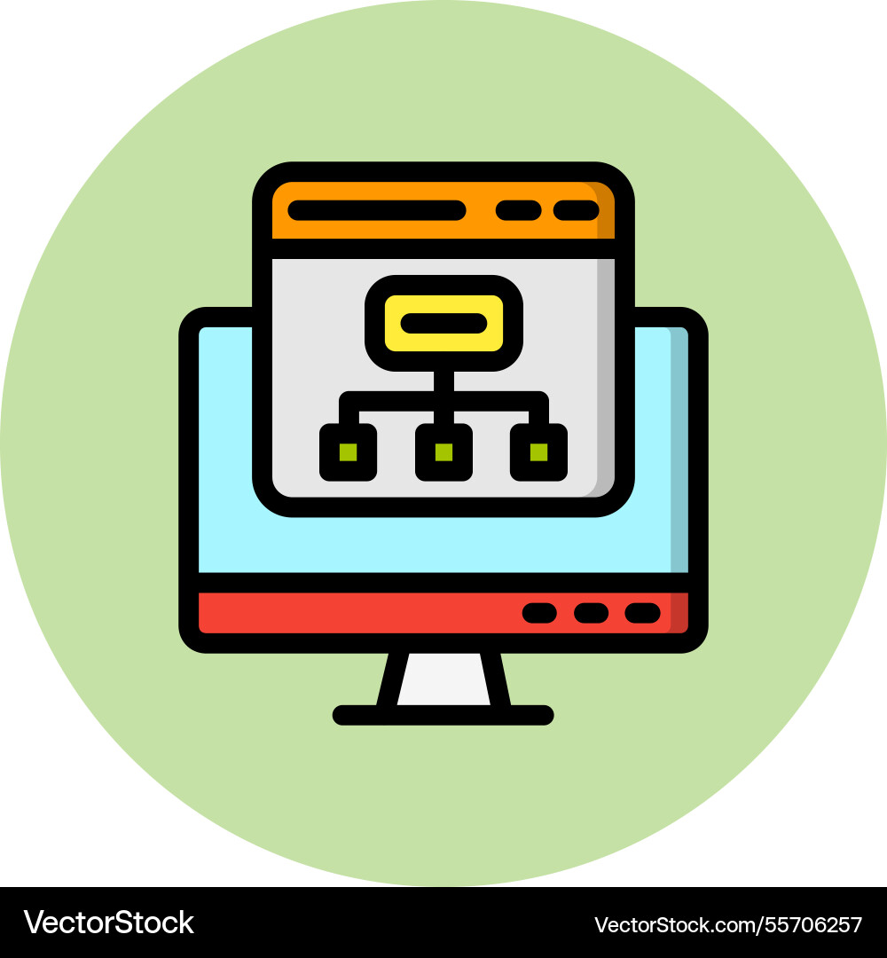 Flowchart icon design vector image