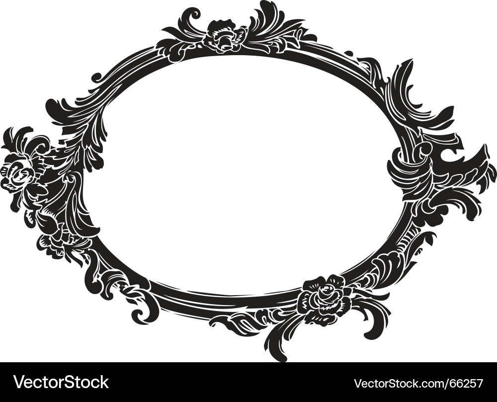 【toowood】Oval Photo Frame Ornate Oval Frame (66257) – Royalty-Free Vector | VectorStock