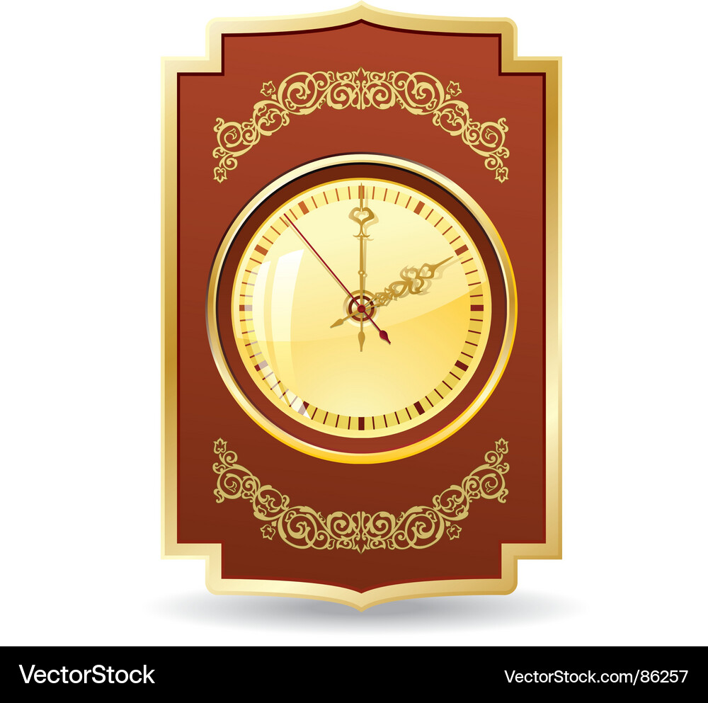Retro clock Vector Image