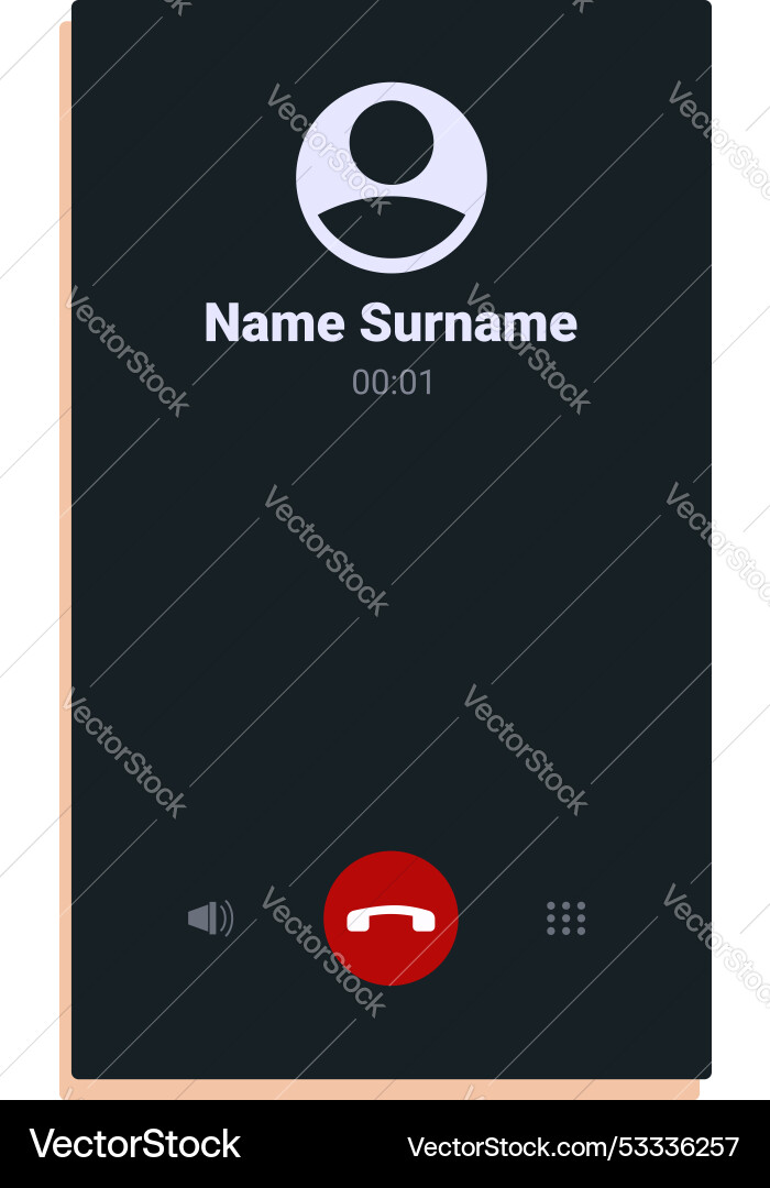 Smartphone showing incoming call from unknown Smartphone showing incoming call from unknown vector image
